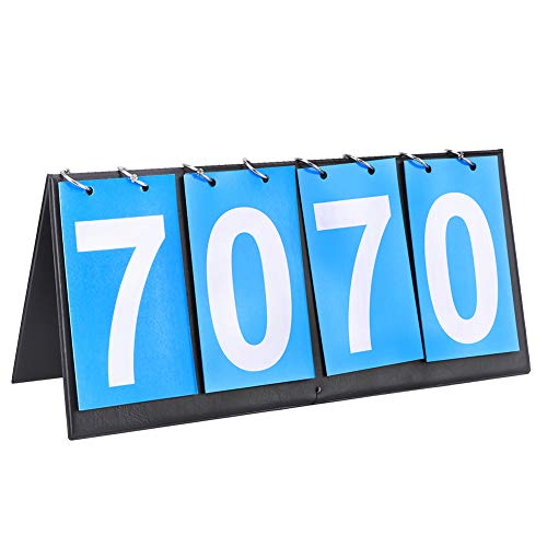 EVTSCAN Portable 4 Digit Scoreboard for Sports Competitions Ideal for Table Tennis, Basketball, Badminton Blue von EVTSCAN