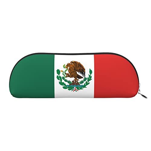 EWMAR Flagge von Mexiko, bedrucktes Leder-Stifteetui, tragbare Reise-Kosmetiktasche, Gadget-Tasche für Teenager, Jungen, Mädchen, silber, Einheitsgröße, Kinderrucksack von EWMAR