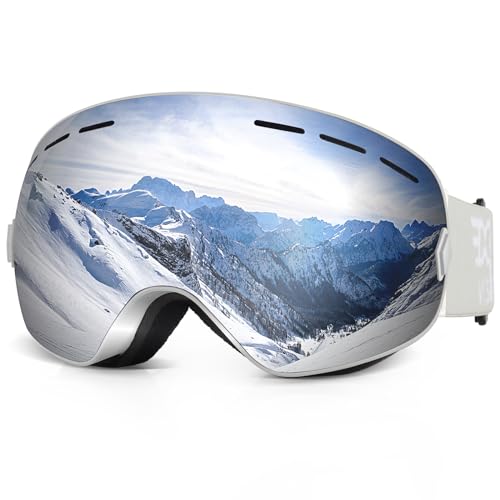 EXP VISION Snowboard-Skibrille für Herren, Damen und Jugendliche, Überbrille, Skifahr-, Snowboardbrille mit Antibeschlag- und UV-400-Schutz, Schneebrille mit Doppelgläsern von EXP VISION