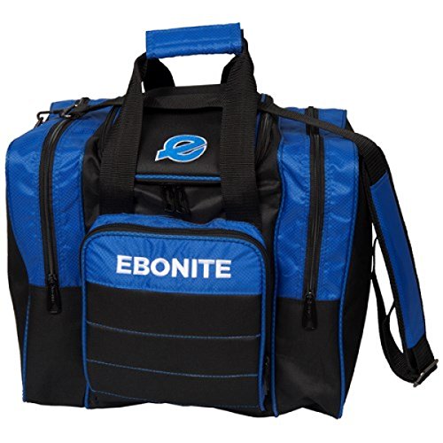 Ebonite Impact Plus 1 Ball Bowling Single Tasche mit Platz für Ball, Schuhe und Zubehör in Blau von Ebonite