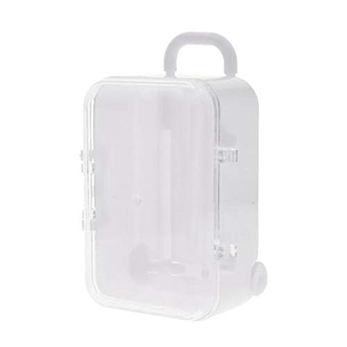 Eighosee Weiße Mini-Reisekoffer-Box, Persönlichkeit, Hochzeitsbox, Gepäck, Trolley, Spielzeug, kleine Aufbewahrungsbox von Eighosee