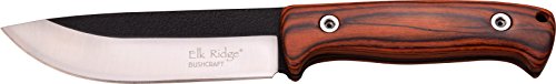 Elk Ridge ER-555 Serie, Taschenmesser Designer Griff BRAUN, 13,46 cm Outdoormesser ROSTFREI Feststehende Klinge für Angeln/ Camping, kompaktes 481gr Messer von ELK RIDGE