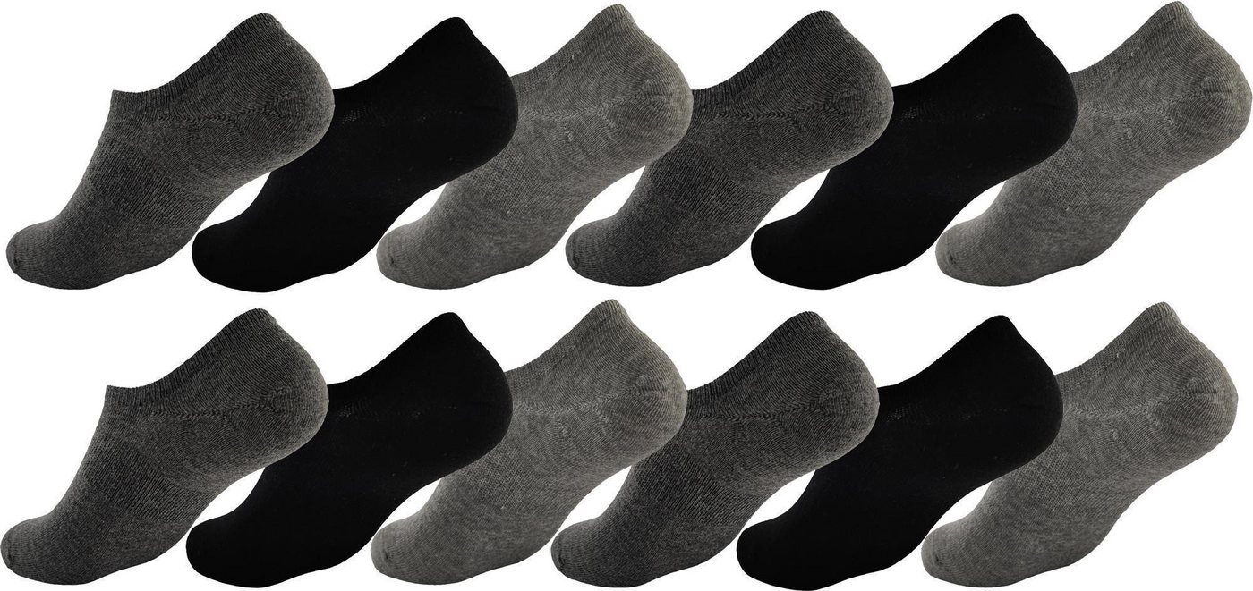 EloModa Füßlinge 12 Paar Damen Herren Füßlinge Unsichtbare Sneaker Sport Socken, 35-38 (12-Paar) von EloModa