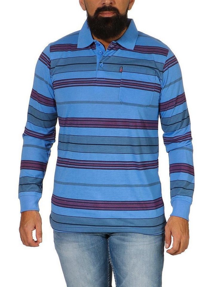 EloModa Poloshirt Herren Polo Shirt Langarm Longsleeve mit Brusttaschen Gr. M L XL 2XL (1-tlg) von EloModa