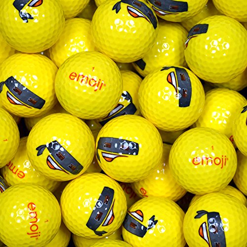 Emoji Erwachsene 24er Set Neuartige Bandit Golfbälle, Gelb, 24 von Emoji