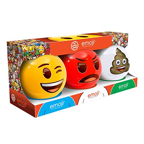 Emoji Unisex Mini-Völkerball-Set, rot, 3 Stück von Emoji