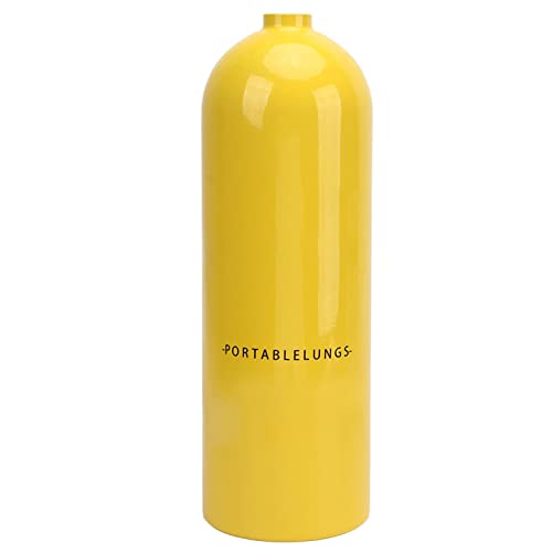 Emoshayoga Tauchflaschen-Kit, Mini-Zylinder, Verstellbarer Schultergurt aus Luftfahrtaluminium und Kupfer, 360-Grad-Drehgelenk für Gerätetauchen (Gelb) von Emoshayoga
