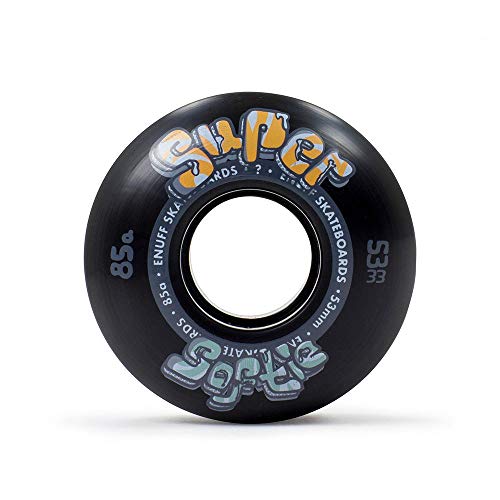 Enuff Skateboards Super Softie Wheels Räder, für Erwachsene, Unisex, Schwarz (Schwarz), 53 mm von ENUFF