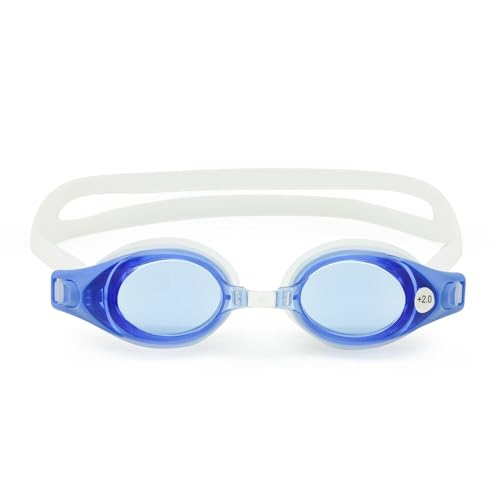 EnzoDate optische Brille Hyperopie RX + 1 bis + 8 Myopie - 1 bis-8 Erwachsene Kinder unterschiedliche Stärken für jedes Auge schwimmen(Kraft: +1,Blau) von EnzoDate