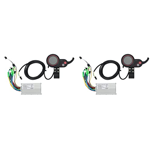 Epodmalx 2 x Steuerung für Elektroroller, 36 V, 48 V, mit Geschwindigkeitsanzeige, LCD-Display, für BLDC/Motor/Scooter/Elektrofahrrad, 350 W von Epodmalx