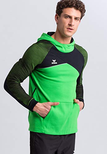 ERIMA Herren Sweatshirt Premium One 2.0 Kapuzensweat, green/schwarz/weiß, L, 1071813 von Erima