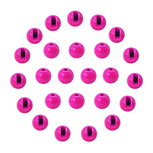 EUPHENG Wolfram-Perlen, geschlitzt, zum Fliegenbinden, für Nymphen, 12 Farben / 5 Größen, 25 Stück von Eupheng