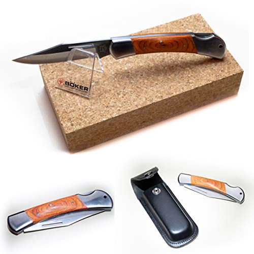 Eva Shop® Premium Taschenmesser kompaktes Klappmesser Einhandmesser Outdoor Survival Messer mit 10 cm Edelstahlklinge und Holzgriff, ideal für Freizeit, Arbeit, Wandern, Camping, Jagd UVM. von Eva Shop