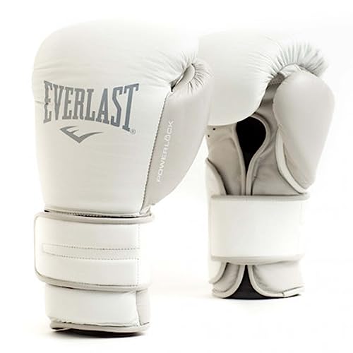 Everlast Unisex - Erwachsene Boxhandschuhe Powerlock 2 Trainingshandschuh, Weiß, 14oz von Everlast