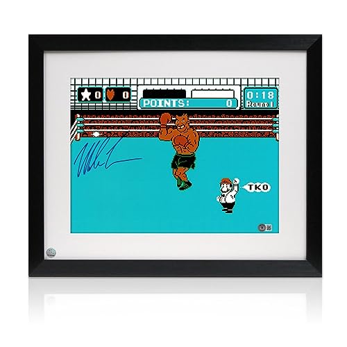 Exclusive Memorabilia Von Mike Tyson signiertes Boxfoto: Punch-Out. Gerahmt von Exclusive Memorabilia