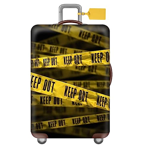 FANSU Elastisch Kofferhülle Kofferschutzhülle, Cyberpunk Stil Reisekoffer Schutzhülle mit Reißverschluss, Elasthan, Waschbar Gepäckabdeckung - 18 bis 32 Zoll (XL(29-32in),verbieten) von FANSU