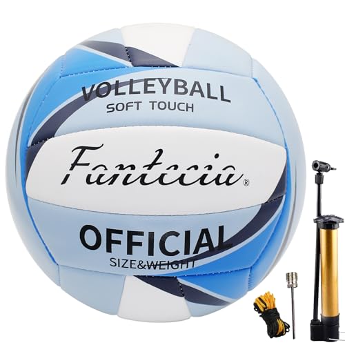 FANTECIA Volleyball Offizielle Größe 5 Volley Ball Soft Outdoor Indoor Beach Gym Spielball für Jugendliche Erwachsene von FANTECIA
