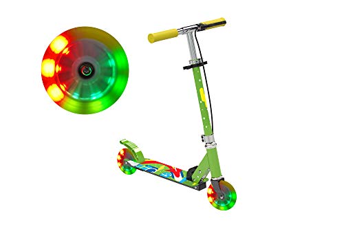 FA Sports - Velotouro Tretroller für Kinder, höhenverstellbar, mit LED-beleuchteten Rädern, Handbremse und patentiertem One-Klick-Mechanismus, für Jungen und Mädchen von FASports
