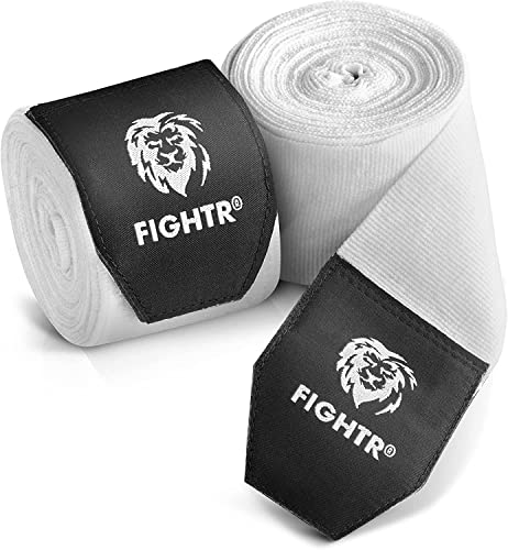 FIGHTR® Premium Boxbandagen für max. Stabilität und Sicherheit | 4m halb elastische Bandage mit Daumenschlaufe für Boxen, MMA, Muay Thai - Box Hand Bandage Sport | Set aus 4 von FIGHTR