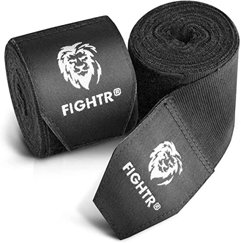FIGHTR® Premium Boxbandagen für max. Stabilität und Sicherheit | 4m halb elastische Bandage mit Daumenschlaufe für Boxen, MMA, Muay Thai - Box Hand Bandage Sport | Set aus 3 von FIGHTR