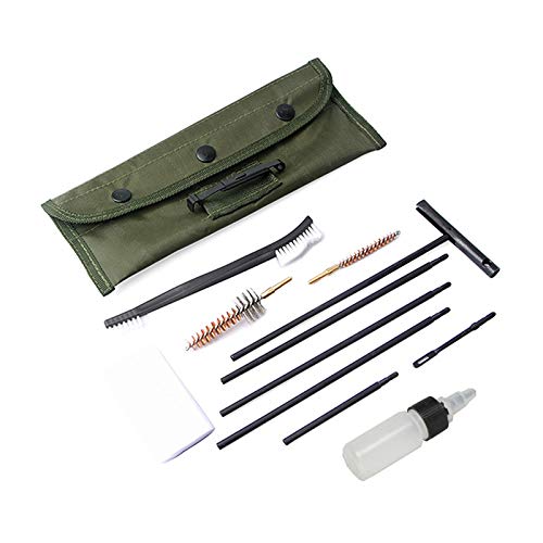 FIRECLUB Cleaning Kit Set Cleaning Kits Portable Clean Kit Supplies for 5.56mm/ .223/ .22/ .257, etc Cal with Green Bag von FIRECLUB