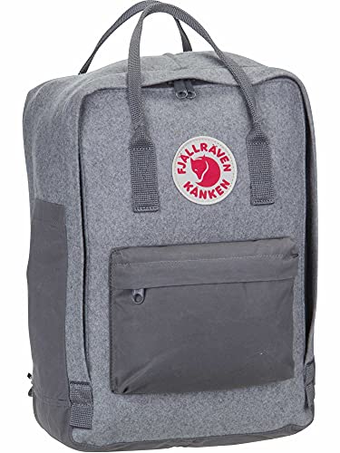 Fjallraven Fjällräven F23328 Unisex-Adult Kånken Re-Wool Laptop 15" Sports Backpack, Granite Grey, One Size, 40x28x16cm von Fjallraven