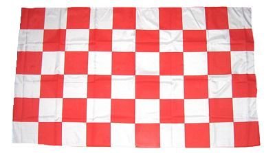 Flagge Fahne Karo rot / weiß 30 x 45 cm FLAGGENMAE® von FLAGGENMAE