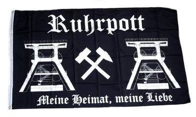 Flagge Fahne Ruhrpott 90 x 150 cm FLAGGENMAE® von FLAGGENMAE