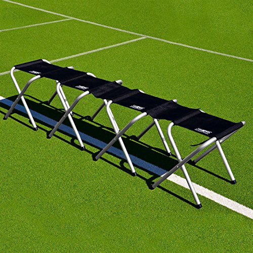 FORZA Fußball Sitzbank (Professionell Modell) – tragbare Aluminium Sitzbank – 3 Größe erhältlich (4-Sitze Teambank) von Net World Sports