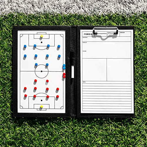 FORZA Fußball Trainingstafeln │ Fünf Fußballtaktiktafeln, die einfach zu abwischen sind│ Stifte Werden enthalten │ 5 erhältlich (A4 Trainerordner) von FORZA