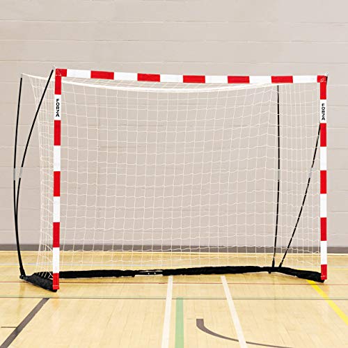 FORZA Handballtor Proflex - 3m x 2m Handballtor - in rot/weiß oder blau/weiß erhältlich (Rot, ohne Sandsäcke) von FORZA
