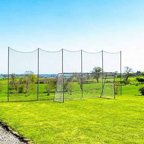 FORZA Stop That Ball™ - Ball Stopp Netz und Pfostensystem mit Bodenhülsen – Multi-Sport Ball Stopp Netz für den Garten, Schule oder Sportsanlagen (15 m) von FORZA