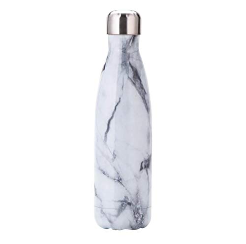 FULUOYIN Edelstahl Sport trinkflaschen, Marmor-Muster Thermosflasche, 500ml Wasserflaschen für Fitness von FULUOYIN