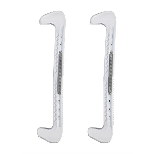 1 Paar Schlittschuh-Schutzhüllen aus Kunststoff mit Einstellbarer Feder für Schlittschuhe Eiskunstlauf-Schlittschuhe(Weiß) von Fafeims