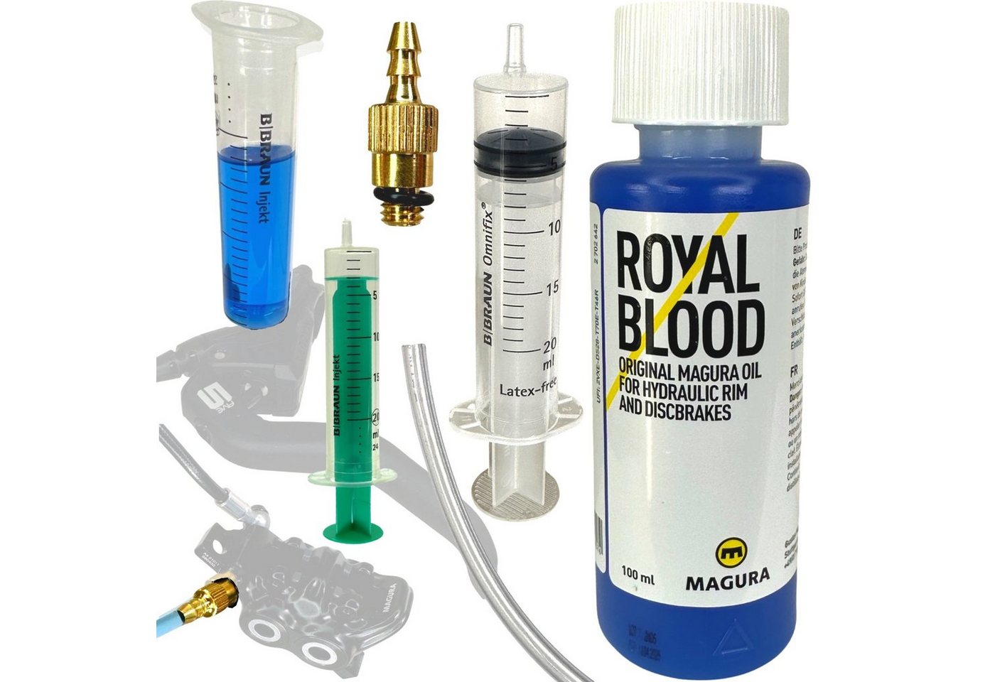 Fantic26 Felgenbremse Service Kit inkl. 100ml Royal Blood Öl MAGURA von Fantic26