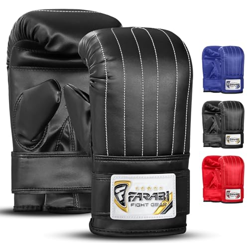 Farabi Sports Boxsack-Training Boxhandschuhe MMA Handschuhe Boxsack (Black, S) von Farabi Sports