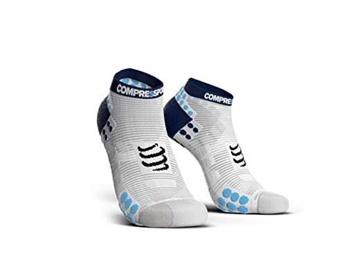 Compressport Erwachsene Socken, Weiß/Blau, T4 von COMPRESSPORT