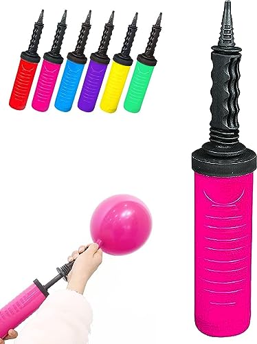 Ballon-Handpumpe manueller Inflator, Gebläsepumpe, geeignet für Partydekoration, Ballons, Ballonbogen-Kit, Ballongirlande, Folie und Konfetti-Ballon (1 Pack, Pink) von Fenxyo