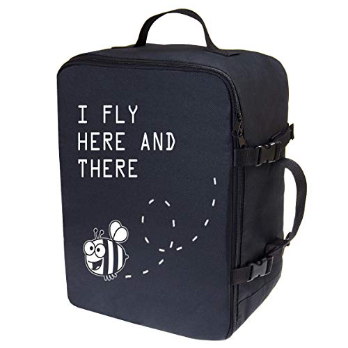Handgepäck für Ryanair Multifunktions Handgepäck Rucksack gepolstert Flugzeugtasche Handtasche Reisetasche Rucksack gepolstertkoffer für Flugzeug Größe 40x25x20cm Biene [102] von Ferocity