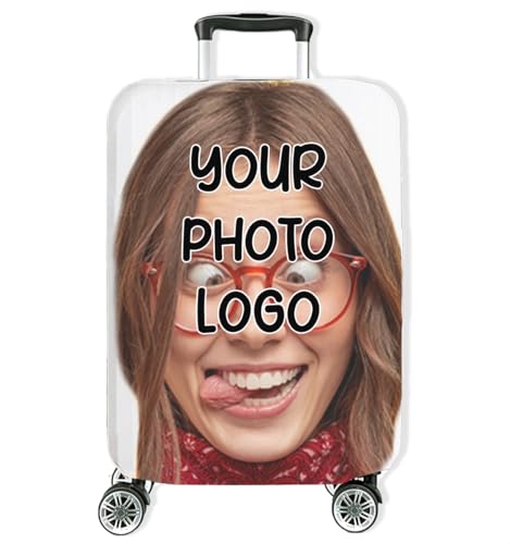 Personalisierte Hochelastische Reise-Koffer Abdeckung mit deinem Foto Schutzabdeckung Kofferschutzhülle Kofferbezug Kofferhülle Mittel 23"-26" M Foto [083] von Ferocity