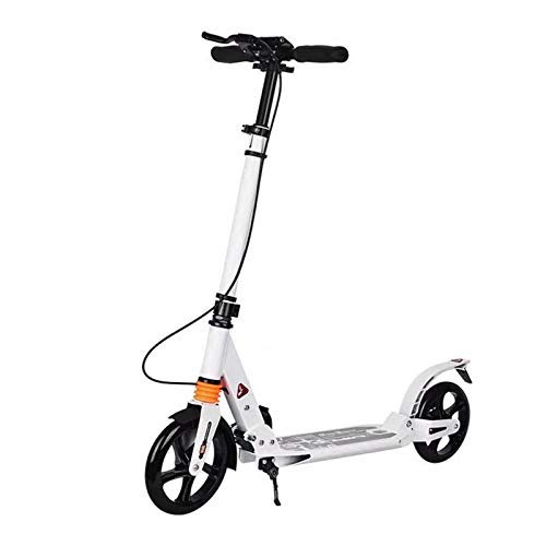 Roller Erwachsene, 200MM Big Wheel Scooter Tretroller für Jugendliche, Klappbar & Höhenverstellbar, Cityroller Mit Scheibenbremse, bis 120KG （Weiß） von Fetcoi