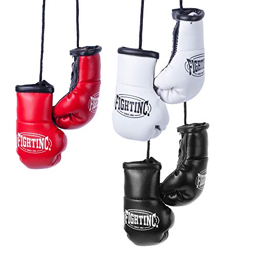 Fightinc. Mini Boxhandschuhe Paar - ideal für Autospiegel, Sporttasche, Schlüsselanhänger UVM Boxen Kickboxen Muay Thai MMA Kampfsport rot/schwarz (400) von Fightinc.