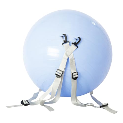 Fiorky 45 cm Fitness-Yoga-Ball mit zusätzlichen Schultergurten, Backflip-Trainingsball, PVC-verdickter aufblasbarer Gymnastikball für Flip-Backflips, Yoga, Pilates, Fitnessübungen, geeignet von Fiorky