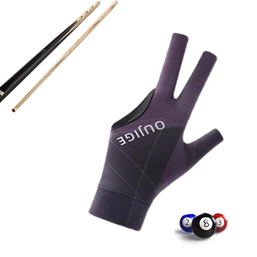 Firulab Billard-Pool-Handschuhe,Billard-Handschuhe für Herren - Unisex DREI-Finger-Sporthandschuhe - Sportzubehör mit verdicktem Handgelenkdesign für Billardprofis, Enthusiasten und Anfänger von Firulab