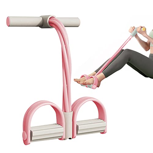 Pedalwiderstandsband, 4 Tube-Knöchel-Puller -Yoga-Griffbänder Übende Multifunktionsfestigkeitstraining Fitness Pedal Trainer für Home Gym von Firulab