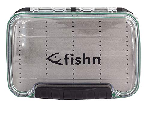 FISHN wasserdichte Köderbox - Blinkerbox - Blinkertasche für Spoons, Spinner, Blinker und Fliegen - doppelseitig (Blinkerbox wasserdicht L) von FISHN
