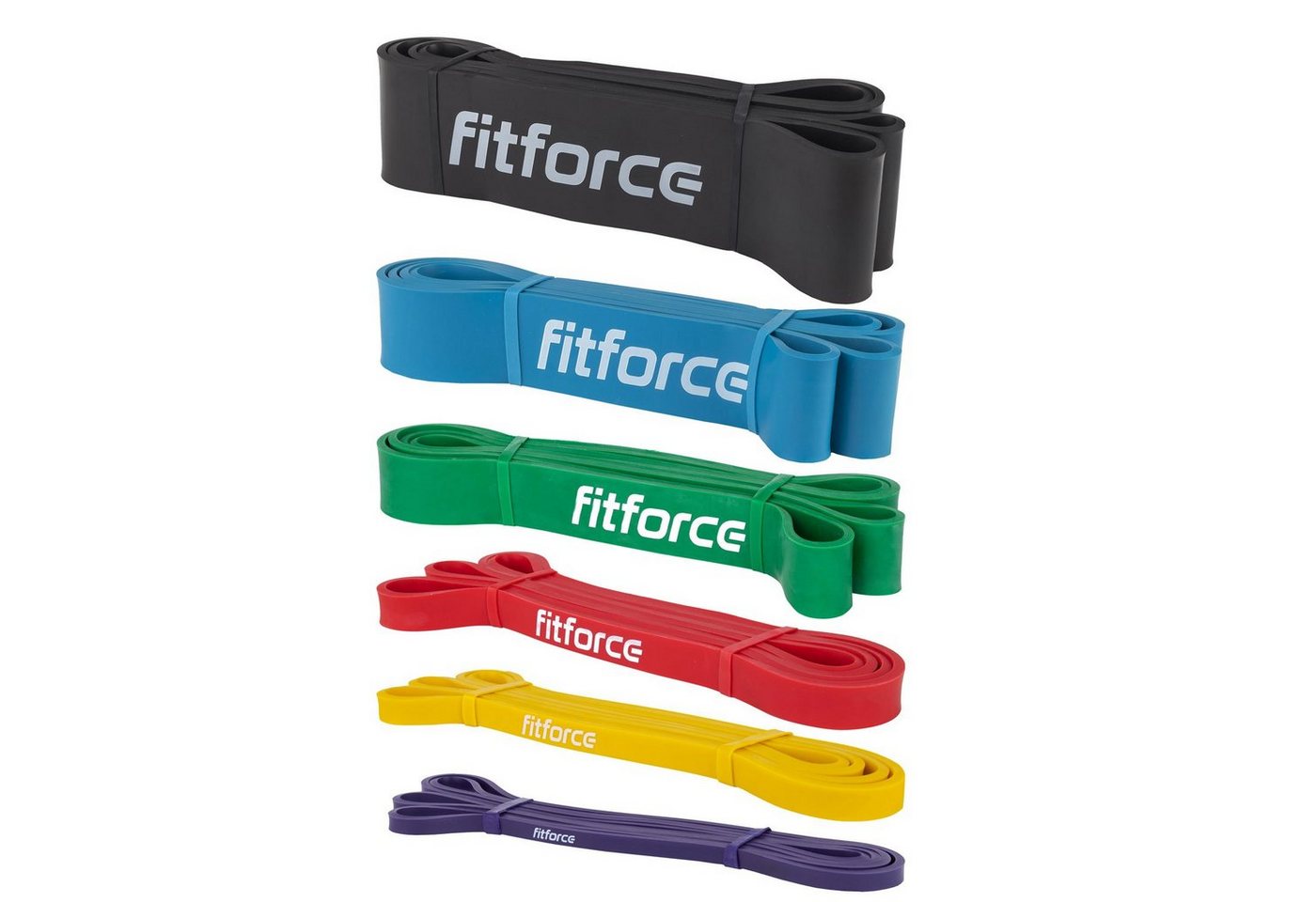 Fitforce Trainingsband FITFORCE Latex Loop Fitnessband Widerstandsbänder, verschiedene Gewichtsstufen erhältlich von Fitforce
