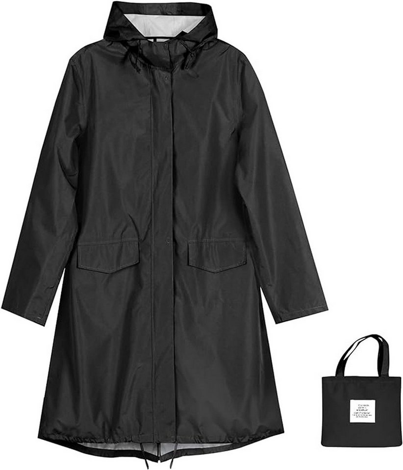 Fivejoy Regenjacke Wasserdichter Regenjacke mit Kapuze für Damen, Regenmantel, Trenchcoat (1-St) von Fivejoy