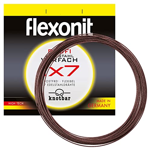 Flexonit Unisex – Erwachsene 10C4050801029645C10 Stahlvorfach Angeln Meterware-1x7 4m 0,24mm 5,3kg, Bunt, Normal von flexonit