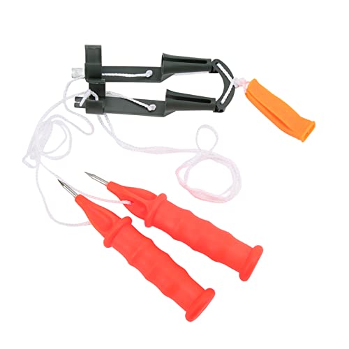 Fournyaa Angel-Eispickel, leicht, leicht zu tragendes Angelgerät-Werkzeug Lebensrettender Eispickel kompakt mit Notpfeife zum Wandern und Angeln(Weißes Seil) von Fournyaa